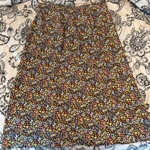 Loft Floral Midi Skirt